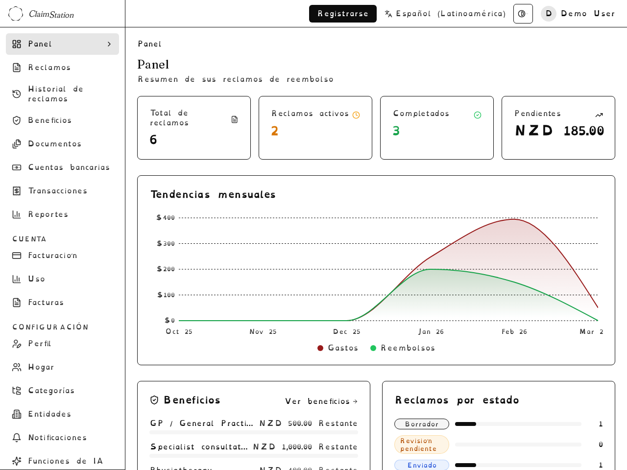 ClaimStation Dashboard (OpenDyslexic, High Contrast)